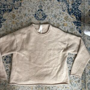 Babaton Cream Crew Neck Sweater Classic Knit